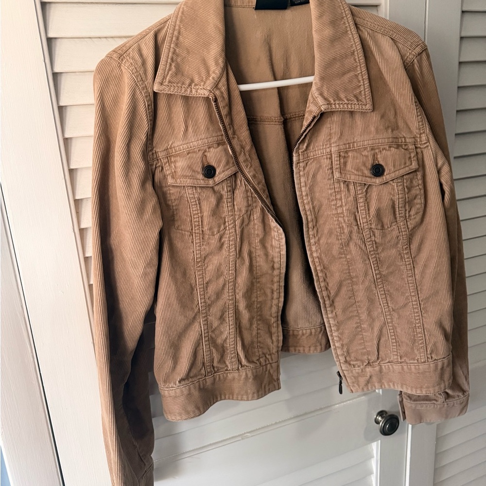 INC International Concepts Tan Corduroy Jean Jacket